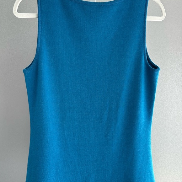 St. John blue knit top - Picture 2 of 2